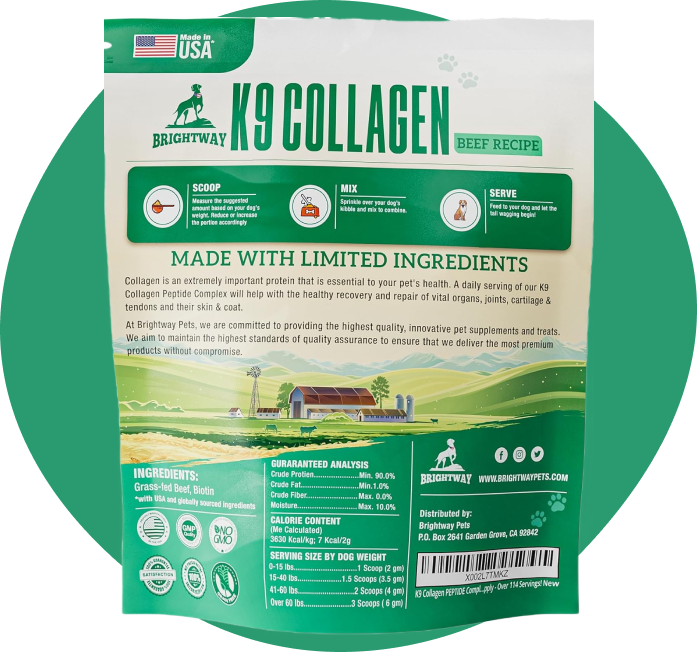 K9 Collagen Beef Peptide Complex for Dogs